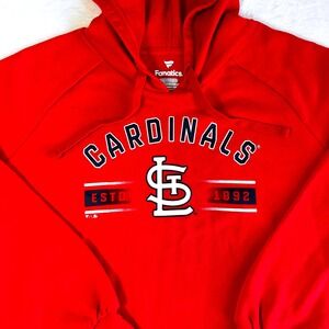 Fanatics Cardinals‎ Hoodie Pullover MLB Baseball Sweatshirt Red Womens 3X